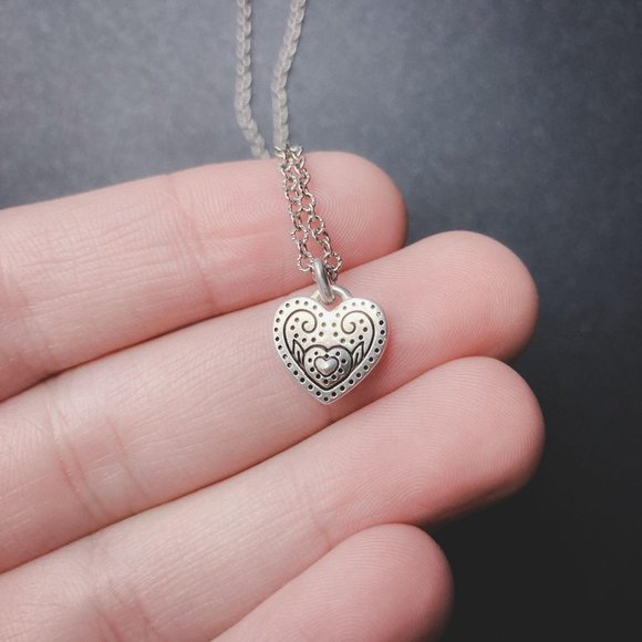 Brighton Valentine's Love Heart Charm Necklace - Picture 7 of 7